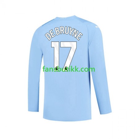 Fotballdrakt Manchester City Kevin De Bruyne 17 Hjemmetrøye 2023-2024 Langermet